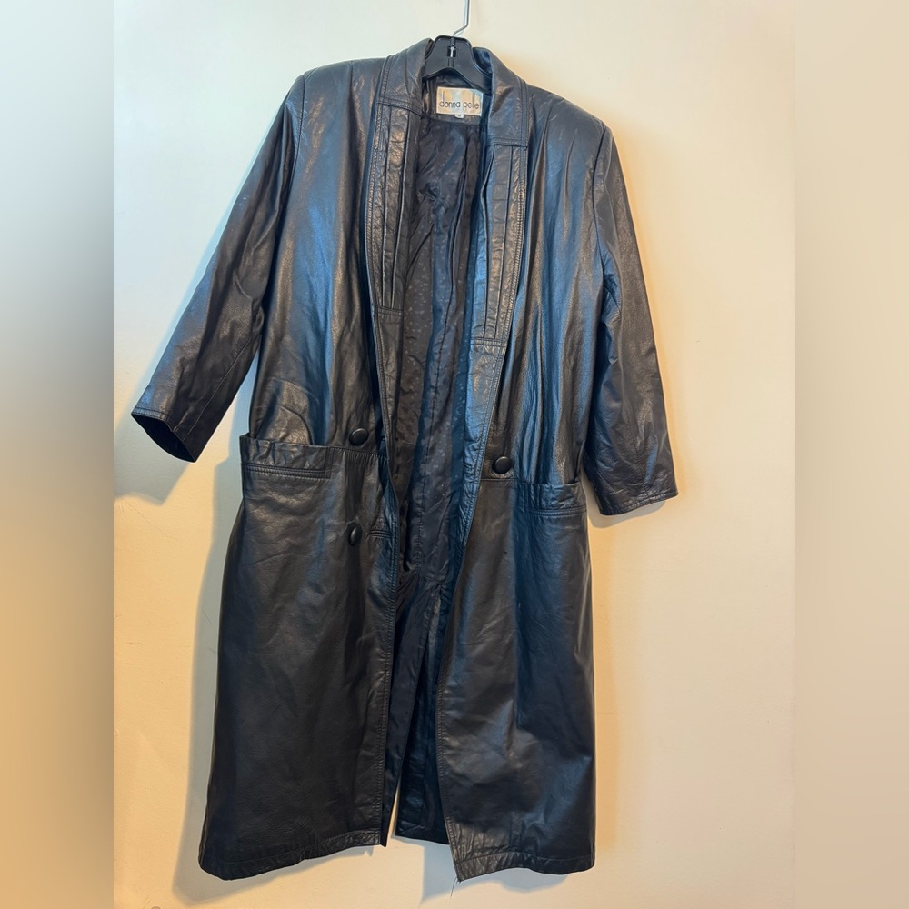 Vintage 80's Donna Pelle Genuine Leather Coat